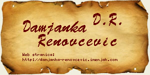 Damjanka Renovčević vizit kartica